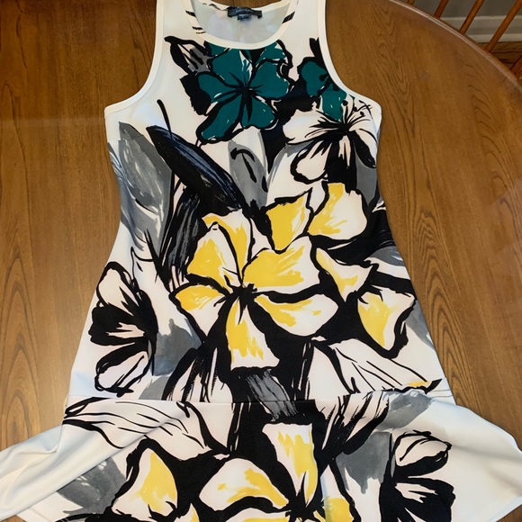 WOMENS KAREN KANE SCUBA FLOWER TANK DRESS - Picture 3 of 8